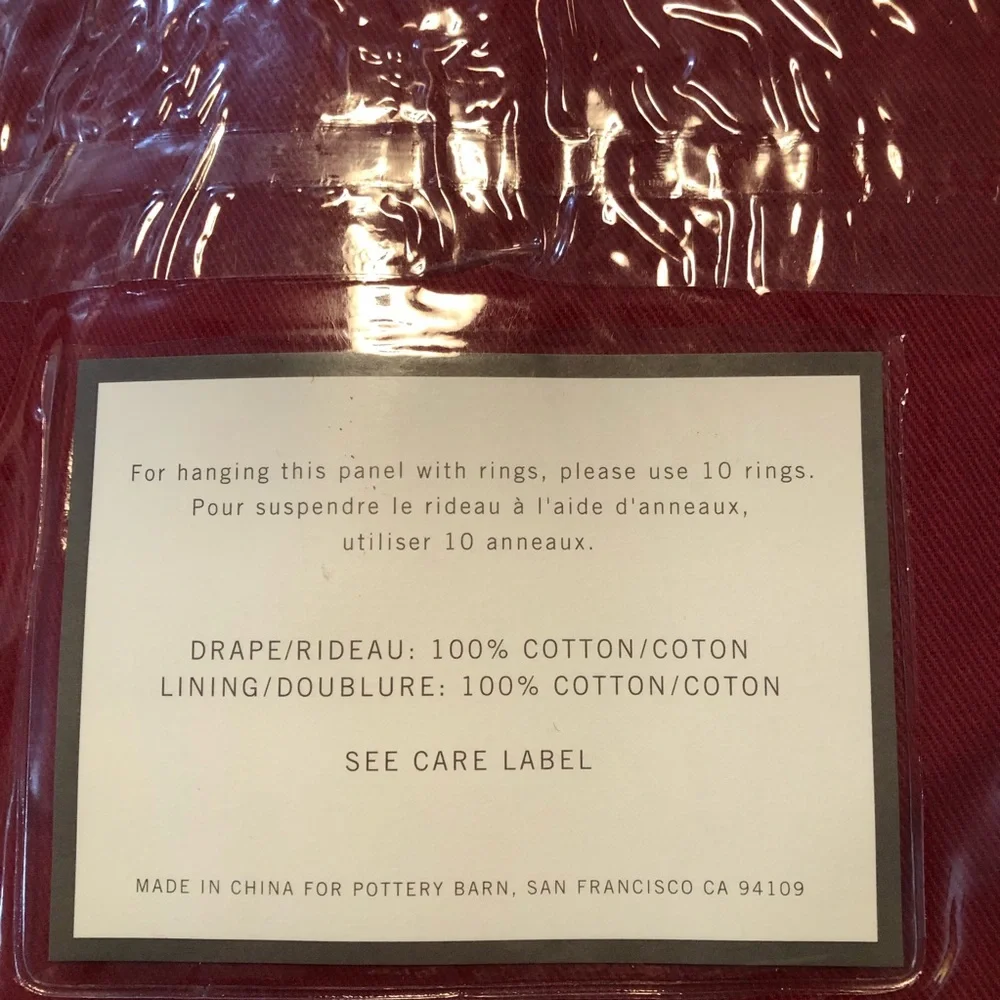 Pottery Barn brushed twill drapes. NWT